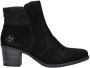 Rieker Elegante Zwarte Suède Enkellaars voor Dames Black Dames - Thumbnail 1