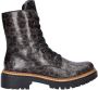 Rieker gevoerde veterboots met panterprint bruin - Thumbnail 1