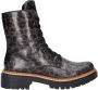 Rieker gevoerde veterboots met panterprint bruin - Thumbnail 1