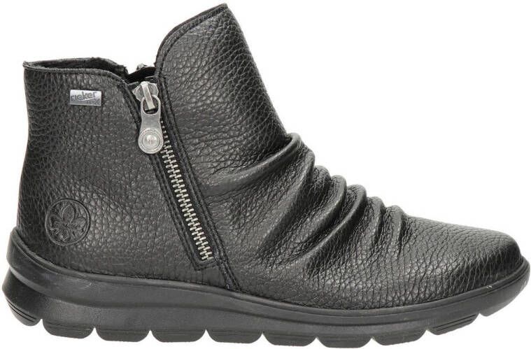 Rieker leren enkelboots zwart