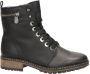 Rieker leren veterboots zwart - Thumbnail 1