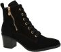 Rieker Trendy dames veterlaarsjes met gouden details Black Dames - Thumbnail 1