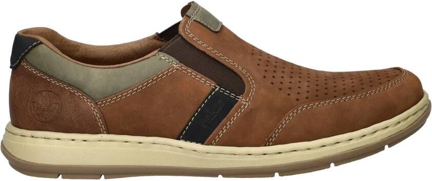 Rieker nubuck instappers cognac