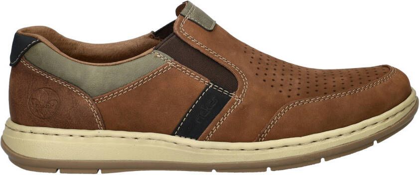 Rieker nubuck instappers cognac