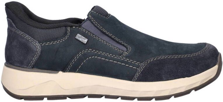 Rieker nubuck instappers donkerblauw