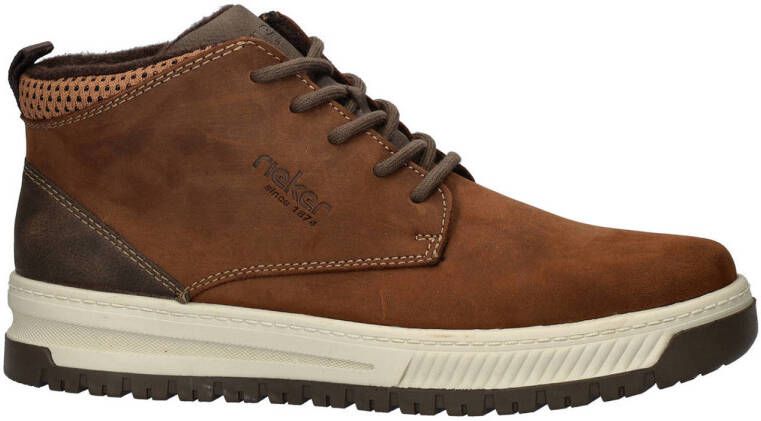 Rieker nubuck veterboots bruin