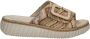 Rieker raffia slippers beige - Thumbnail 1
