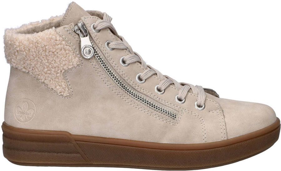 Rieker gevoerde veterboots beige