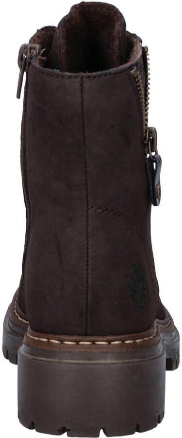 Rieker imitatieleren leren veterboots blokhak bruin - Foto 2