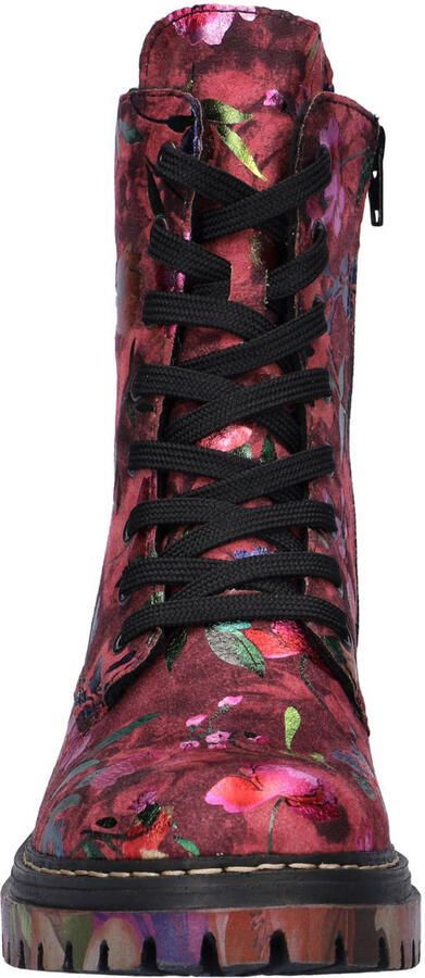 Rieker imitatieleren leren veterboots blokhak met panterprint multi - Foto 2