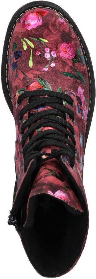 Rieker imitatieleren leren veterboots blokhak met panterprint multi - Foto 3