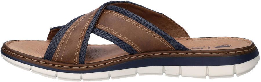 Rieker imitatieleren slippers bruin - Foto 3