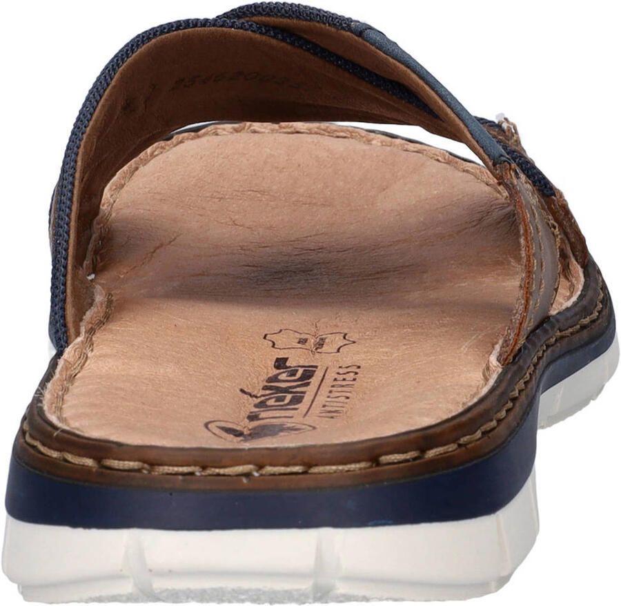 Rieker imitatieleren slippers bruin - Foto 2