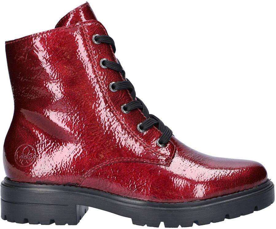 Rieker lak veterboots rood