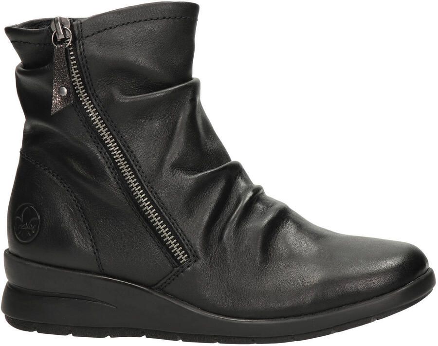 Rieker leren enkelboots zwart
