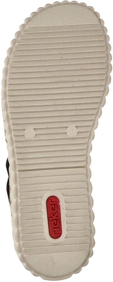 Rieker leren sandalen zwart wit - Foto 3