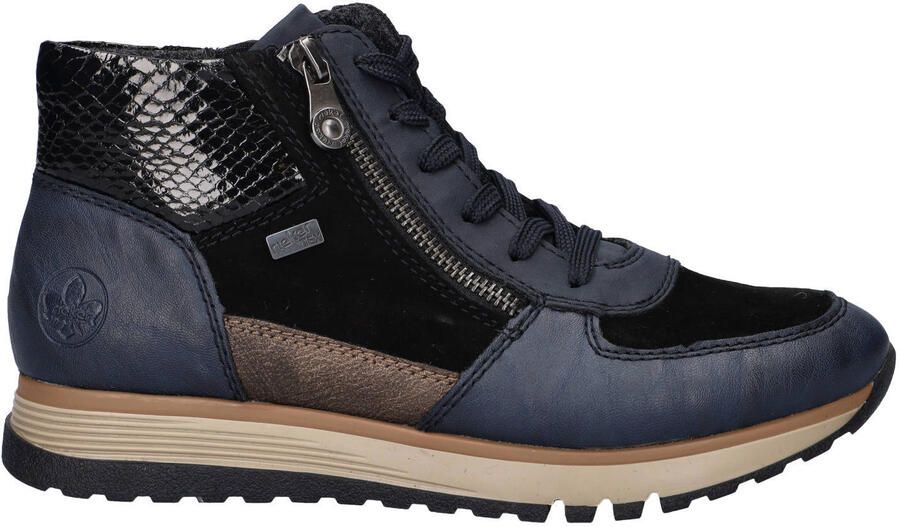Rieker leren sneakers blauw multi