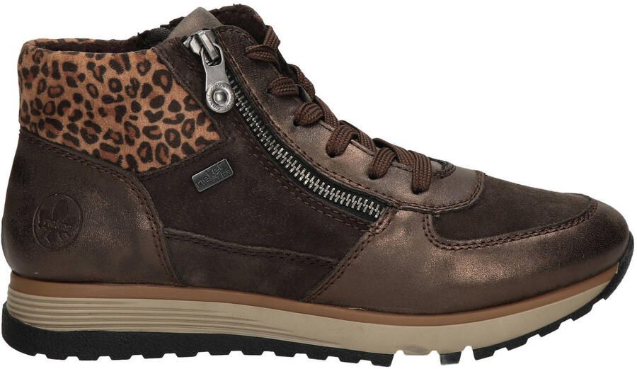 Rieker leren sneakers bruin multi