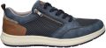 Rieker Sneakers lage schoen vrijetijdsschoen veterschoen met zij-rits - Blauw