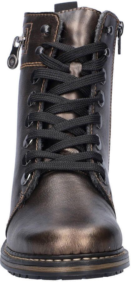 Rieker leren veterboots brons - Foto 3