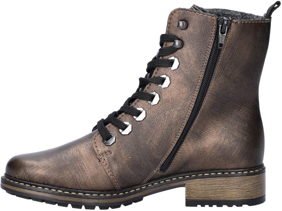 Rieker leren veterboots brons - Foto 2