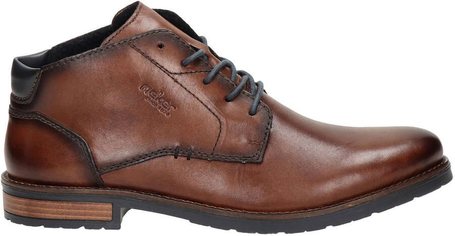 Rieker leren veterboots cognac