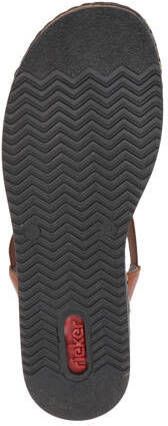 Rieker Bruine Synthetische Platte Sandaal met Unieke Zool Brown Dames - Foto 1