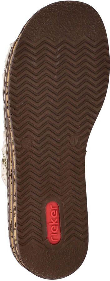 Rieker slippers met sleehak ecru - Foto 3