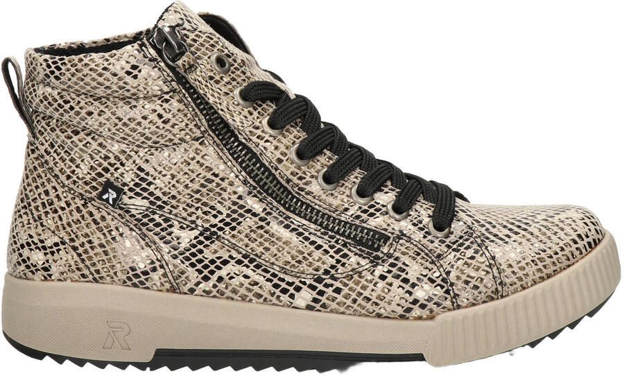 Rieker sneakers met dierenprint beige