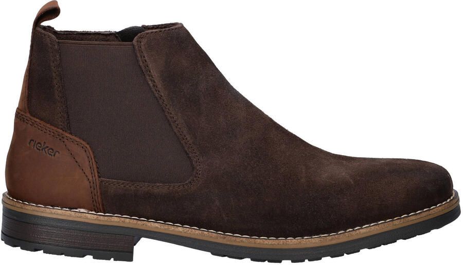 Rieker suède enkelboots bruin