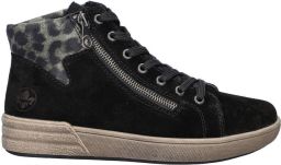 Rieker suède veterboots zwart