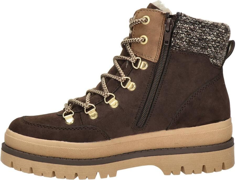Rieker veterboots met profielzool bruin - Foto 2