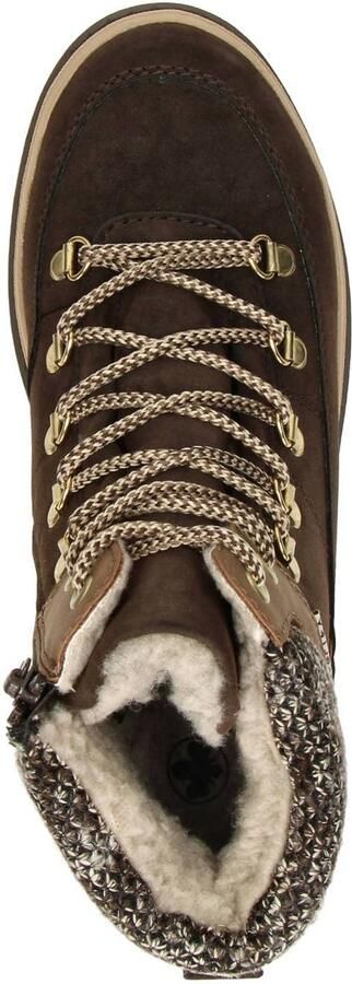 Rieker veterboots met profielzool bruin - Foto 3