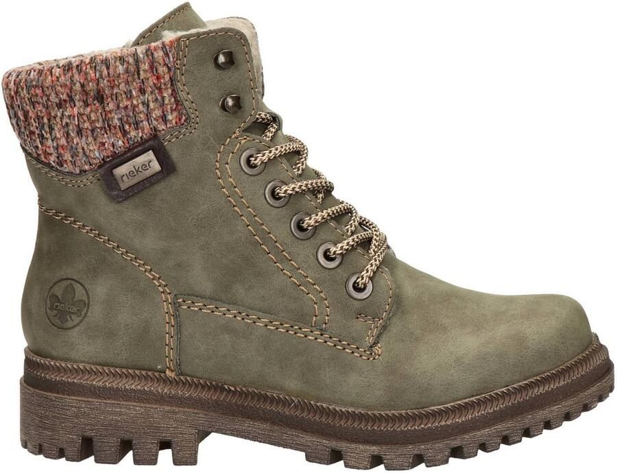 Rieker Dames Y7621 Veterschoenen Winterlaarzen Normale Wijdte Groen