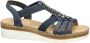 Rieker Sandalen zomerschoen sandaal sleehak met modieuze decoratieve elementen - Thumbnail 1