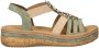 Rieker sandalen lichtgroen beige - Thumbnail 1