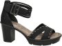 Rieker Zwarte Synthetische Hoge Hak Sandalen Black Dames - Thumbnail 1