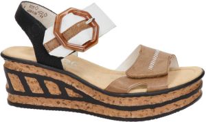 Rieker sleehakken bruin multi