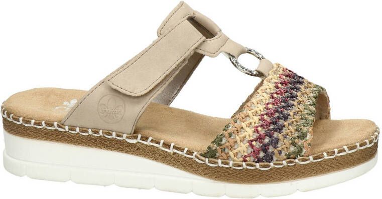 Rieker slippers beige multi