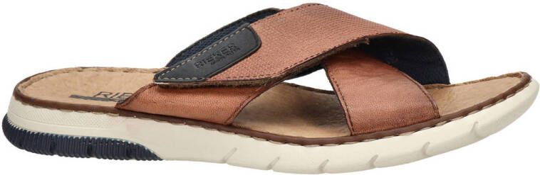 Rieker Stijlvolle en Comfortabele Leren Slippers Brown Heren