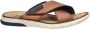 Rieker Stijlvolle en Comfortabele Leren Slippers Brown Heren - Thumbnail 1