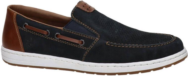 Rieker Comfortabele Instapschoenen met Leren Voetbed Blue Heren