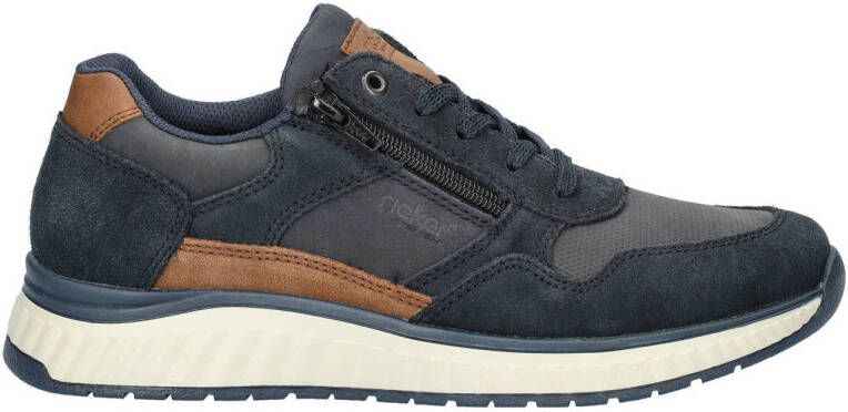 Rieker suède sneakers donkerblauw