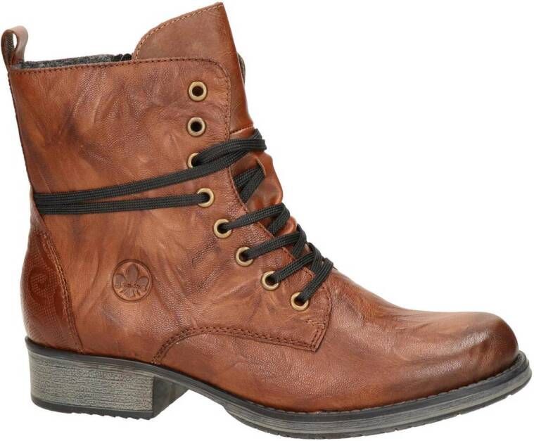 Rieker Bruine Cognackleurige Veterschoen voor Dames Brown Dames