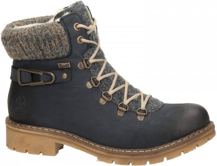Rieker veterboots donkerblauw - Schoenen.nl