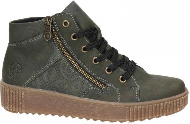 Rieker veterboots kaki - Schoenen.nl