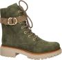 Rieker Groene veterschoen met teddyvoering Groen Dames - Thumbnail 1