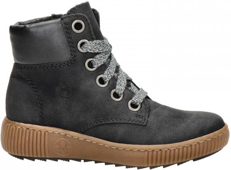 Rieker veterboots zwart - Schoenen.nl