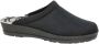 Rohde Pantoffels Dames Sloffen Instappers Canvas Harde zool Open hiel 2291 Zwart - Thumbnail 1