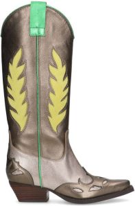 Sacha Dames Grijze metallic cowboylaarzen